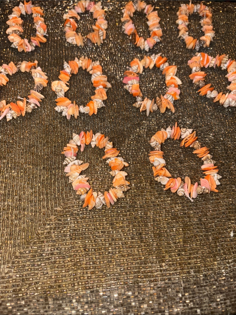 Handmade Orange & Pink Shell/Chip Stretch Bracelet - Women Jewelry